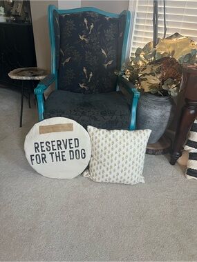 Mud Pie Reserved for the Dog Décor Pillow and Accent Pillow